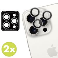 imoshion 2er-Pack Objektivschutz für Kamera für das Apple iPhone 15 Pro / 15 Pro Max - White Titanium