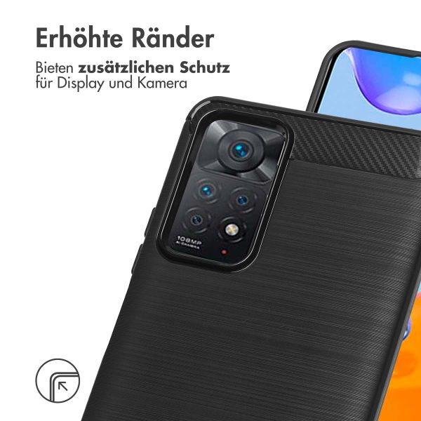 imoshion Brushed Back Cover Xiaomi Redmi Note 11 Pro - Schwarz