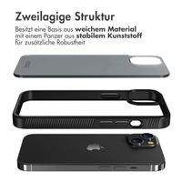 Accezz Rugged Frosted Back Cover für das iPhone 14 - Schwarz