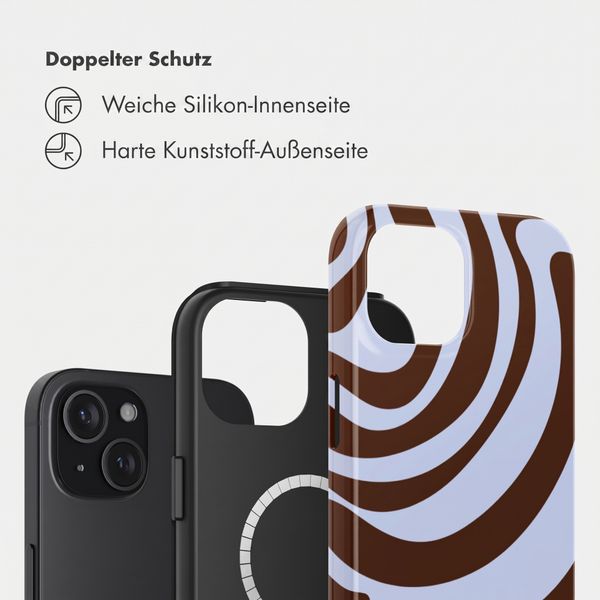 Selencia Vivid Rückabdeckung mit MagSafe Apple iPhone 15 - Dream Swirl Chocolate