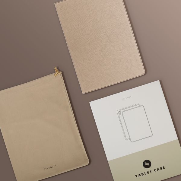 Selencia Riva Klapphülle Samsung Galaxy Tab A11 Plus - Beige