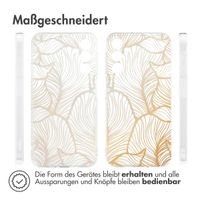 imoshion Design Hülle Samsung Galaxy A25 (5G) - Golden Leaves Transparent