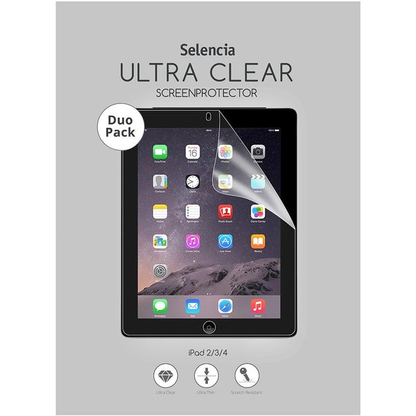 Selencia Duo Pack Screenprotector für das iPad 4 (2012) 9.7 Zoll / iPad 4 (2012) 9.7 Zoll / iPad 2 (2011) 9.7 Zoll