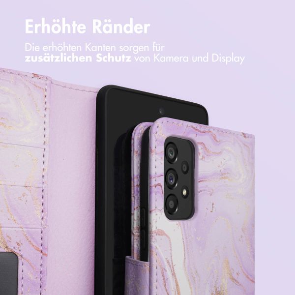 imoshion Design Klapphülle Samsung Galaxy A53 - Purple Marble