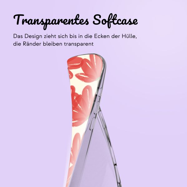 Personalisierte Hülle mit Blumen Apple iPhone 16 - Transparent