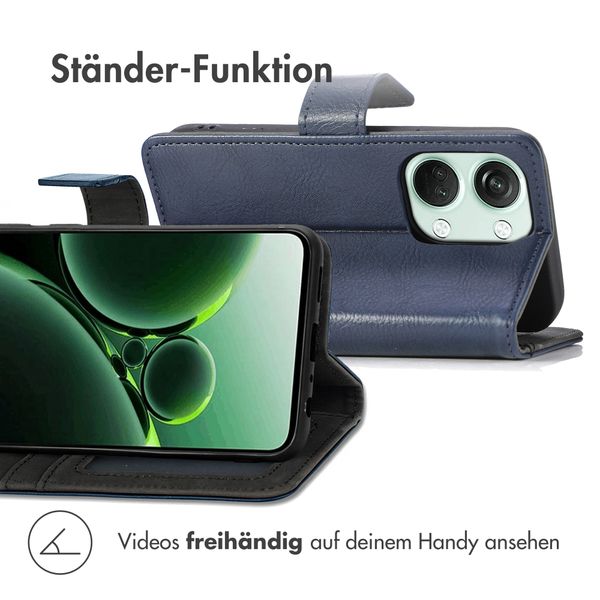 imoshion Luxuriöse Klapphülle OnePlus Nord 3 - Dunkelblau