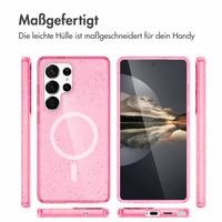 imoshion Sparkle Back Cover mit MagSafe Samsung Galaxy S25 Ultra - Glitzer Rosa