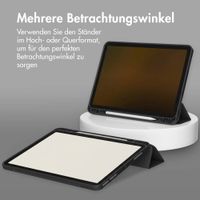 Accezz Smarte Klapphülle aus Silikon Apple iPad 11 (2025) 11 Zoll A16 / iPad 10 (2022) 10.9 Zoll - Schwarz