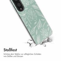 imoshion Design Hülle Samsung Galaxy S25 Edge - Leaves Line-Art