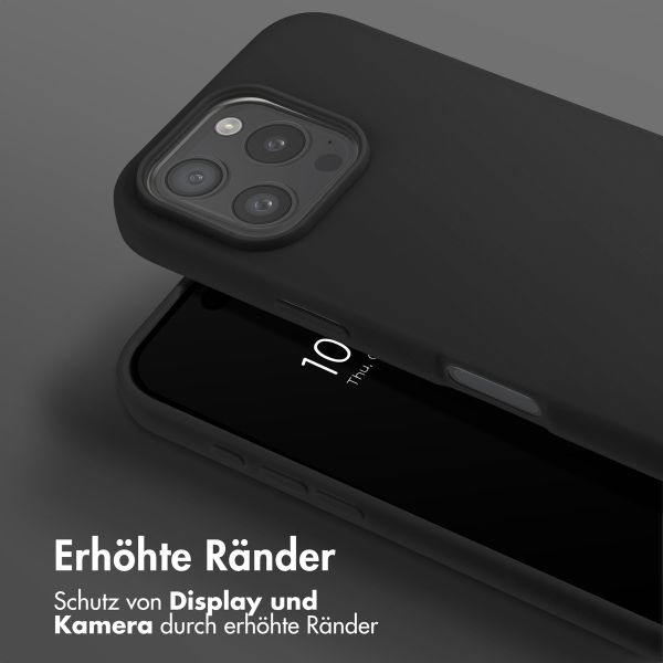 Selencia SilikonHülle mit abnehmbarem Band Apple iPhone 16 Pro - Schwarz