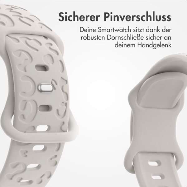 imoshion Silikonarmband Leopardenmuster für Apple Watch Series 1 - 9 / SE (38/40/41 mm) | Series 10 / 11 (42 mm) - Polarstern