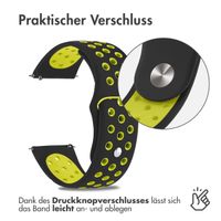 imoshion Silikonband Sport für das Samsung Galaxy Watch 7 40/44 mm - Schwarz / Neon Gelb