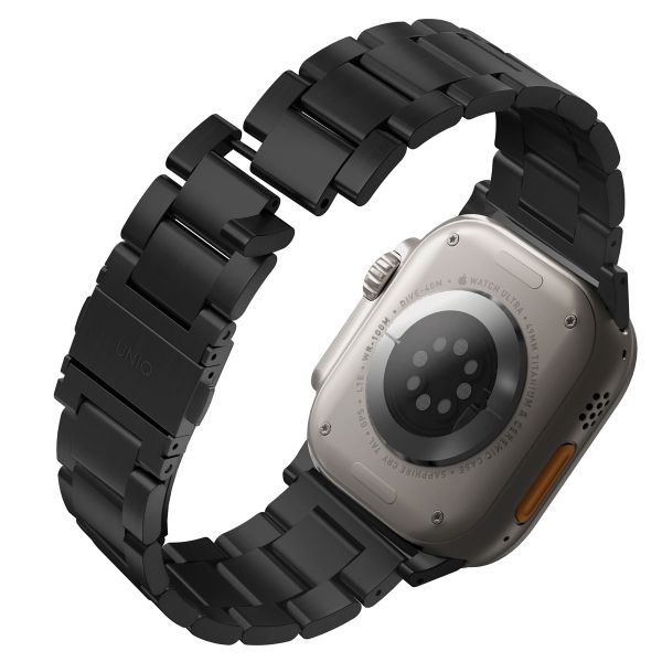 Uniq Osta Stahlarmband mit Selbstjustierenden Gliedern für das  Apple Watch Series 1 t/m 11 / SE / Ultra (44/45/46/49 mm) - Midnight Black