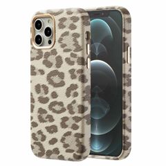 Selencia Sabi Backcover Leopardenmuster mit MagSafe Apple iPhone 12 (Pro) - Soft Ivory