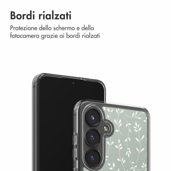 imoshion Design Hülle Samsung Galaxy S24 FE - Smoke Green Flowers