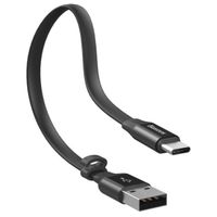 Baseus Nimble Series USB-A-zu-USB-C-Kabel extra kurz – 23 Zentimeter – Schwarz