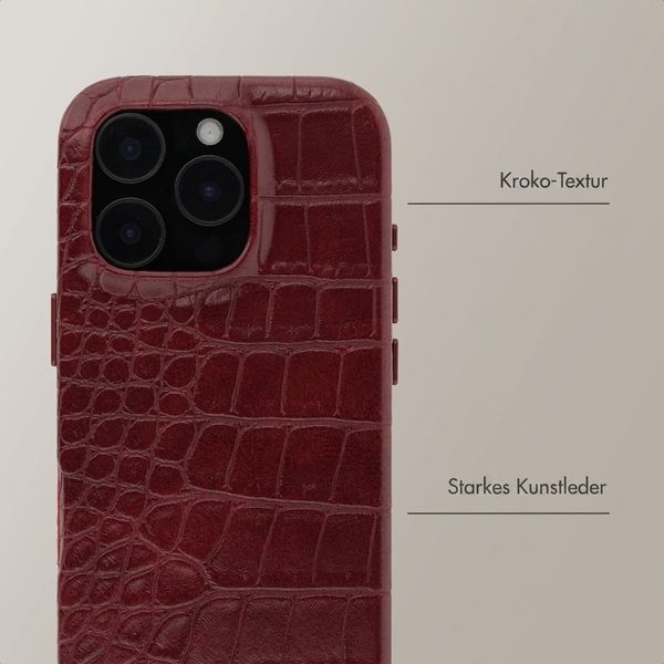 Selencia Croco Backcover mit MagSafe Apple iPhone 16 Pro - Burgundy