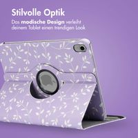 imoshion 360° drehbare Design Klapphülle iPad 11 (2025) 11 Zoll / iPad 10 (2022) 10.9 Zoll - Laverder Flowers