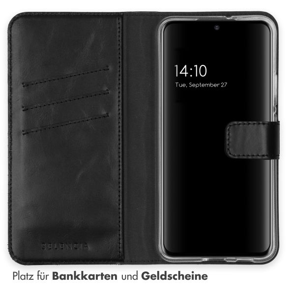 Selencia Echtleder Klapphülle Samsung Galaxy S22 Plus - Schwarz