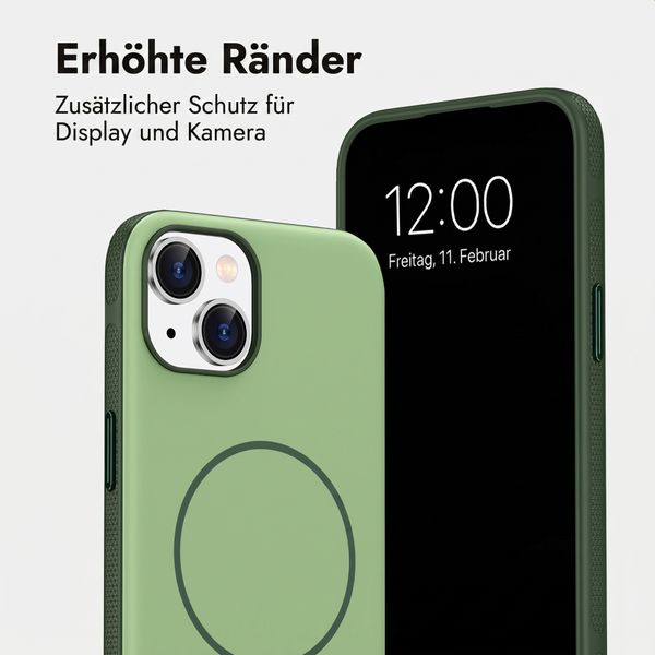 imoshion Color Backcover mit Thin MagSafe Ring Apple iPhone 14 / 13 - Dunkelgrün