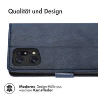 imoshion Luxuriöse Klapphülle für das Oppo Find X5 5G - Dunkelblau