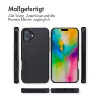 imoshion Backcover mit Kartenfach Apple iPhone 16 Plus - Schwarz