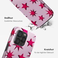 Selencia Vivid Tough Back Cover MagSafe für das iPhone 15 Pro - Stars Rubine Red Light Pink