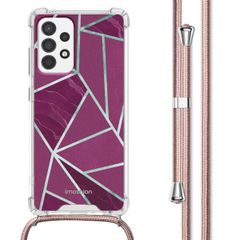 imoshion Design Hülle mit Band für das Samsung Galaxy A52(s) (5G/4G) - Bordeaux Graphic