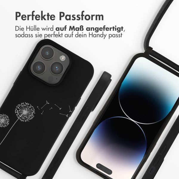 imoshion Silikonhülle design mit Band für das iPhone 14 Pro - Dandelion Black