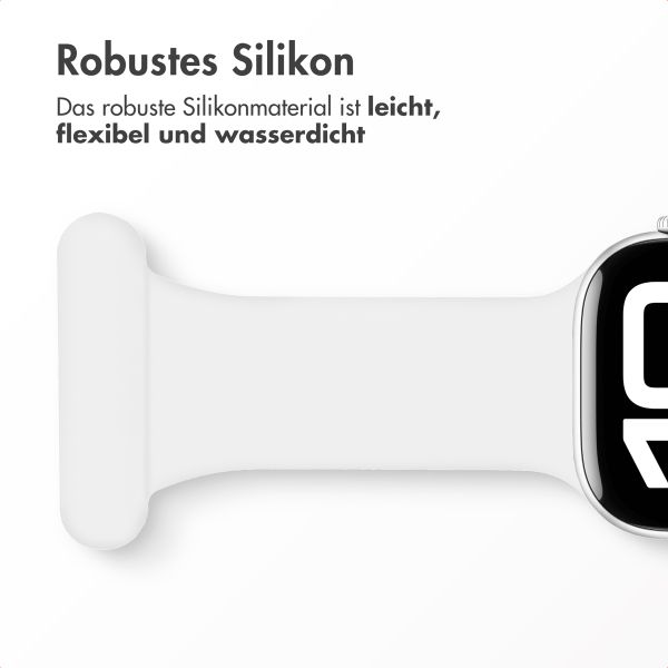 imoshion Pflegekräfte Silikonarmband für das  Apple Watch Series 1 t/m 9 / SE (38/40/41 mm) | Series 10 / 11 (42 mm) - Weiß