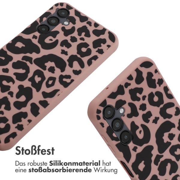 imoshion SilikonHülle design mit Band Samsung Galaxy A14 (5G/4G) - Animal Pink