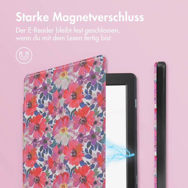 imoshion Design Slim Hard Case Sleepcover für das Tolino Page 2 - Flower Watercolor