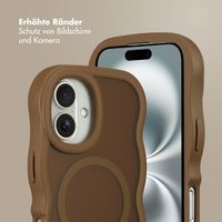 Selencia Wavy Backcover mit MagSafe Apple iPhone 16 - Mocha Brown