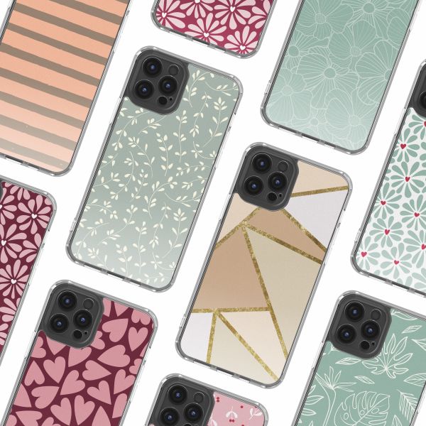 imoshion Design Hülle Apple iPhone 12 (Pro) - Smoke Green Flowers