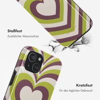 Selencia Vivid Rückabdeckung mit MagSafe Apple iPhone 15 - Double Hearts Plum Fern