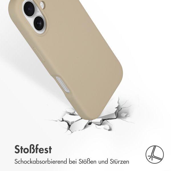 Accezz Liquid Silikoncase mit MagSafe für das iPhone 16 - Stone