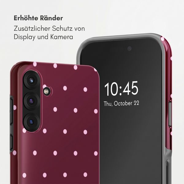 Selencia Vivid Back Cover Samsung Galaxy S25 FE - Happy Dots Burgundy