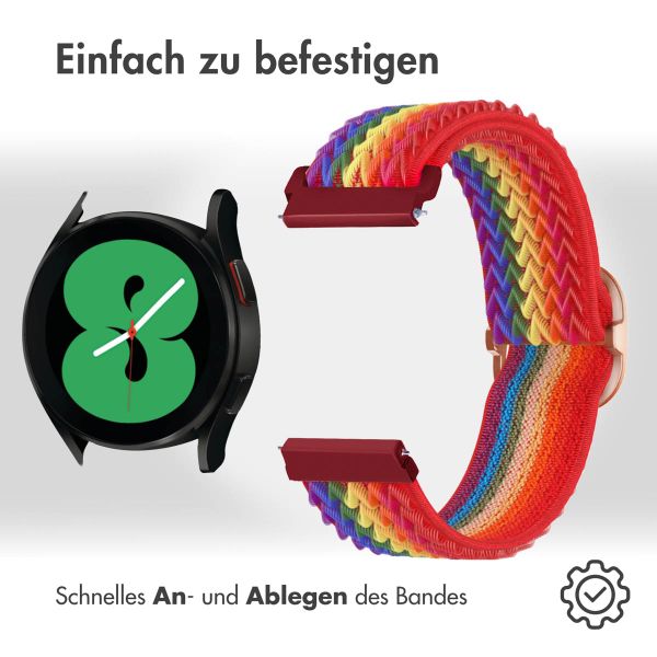 imoshion Elastisches Nylonarmband -   Universelle 20 mm Anschluss - Rainbow