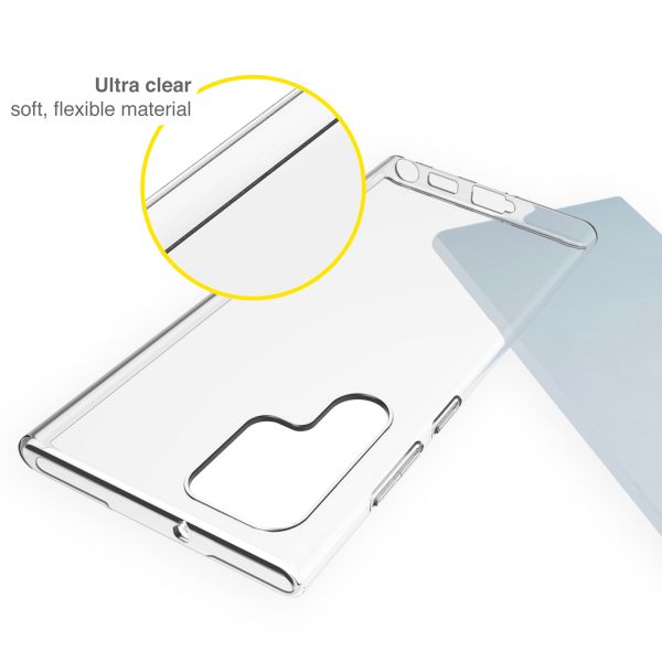 Accezz Clear TPU Backcover Samsung Galaxy S22 Ultra - Transparent