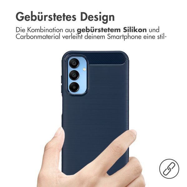 imoshion Brushed Back Cover für das Samsung Galaxy A15 (5G/4G) - Dunkelblau