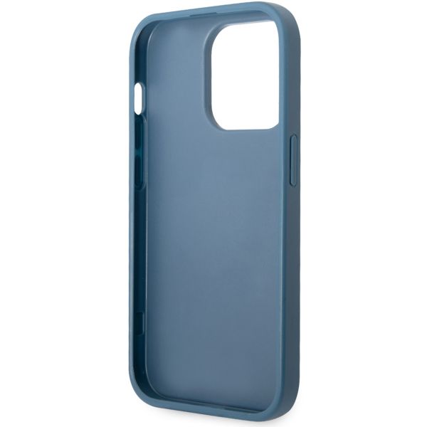 Guess 4G Metal Logo Back Cover für das iPhone 14 Pro - Blau