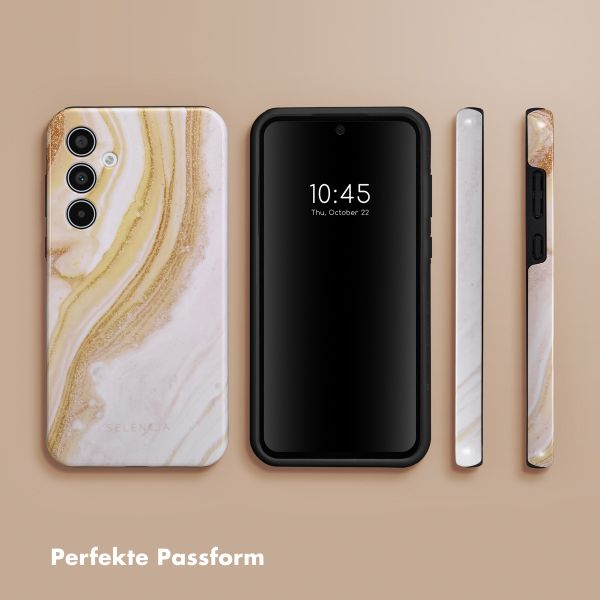 Selencia Vivid Back Cover Samsung Galaxy A35 - Chic Marble Gold