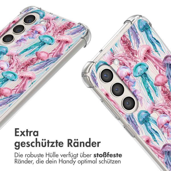 imoshion Design Hülle mit Band Samsung Galaxy S23 - Jellyfish Watercolor