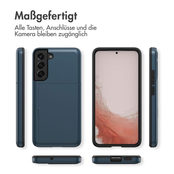 imoshion Backcover mit Kartenfach für das Samsung Galaxy S22 - Dunkelblau