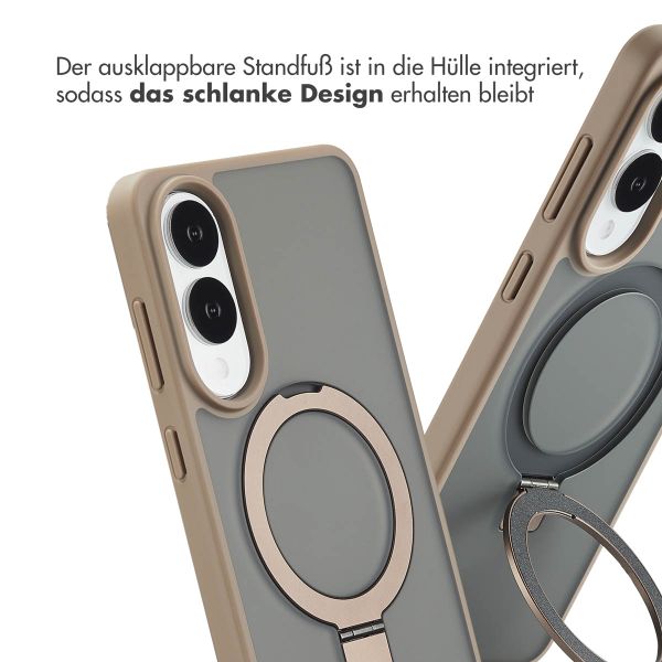 Accezz Ring Stand Backcover mit MagSafe Samsung Galaxy S25 Edge - Braun