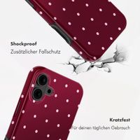 Selencia Vivid Back Cover Apple iPhone 16 - Happy Dots Burgundy