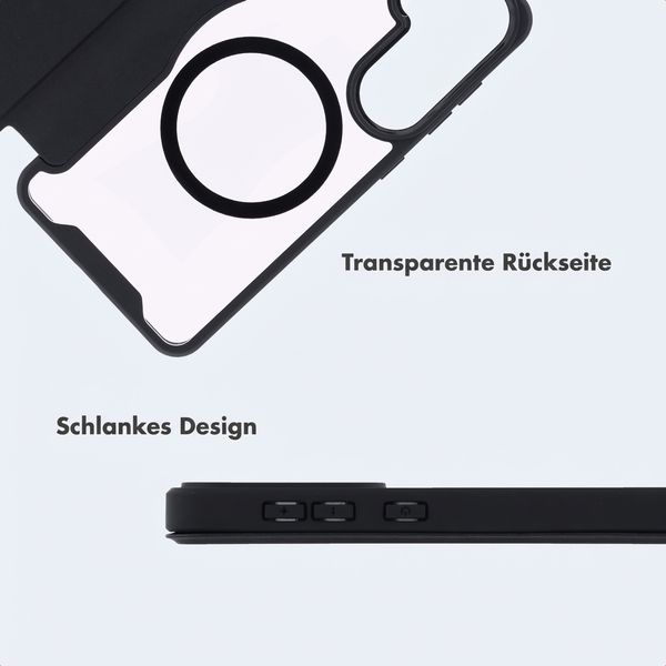 imoshion Transparente Bookcase mit MagSafe Samsung Galaxy S25 / S24 - Schwarz