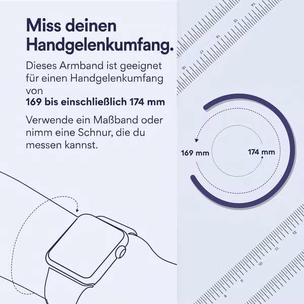 Apple Geflochtenes Solo Loop für  Apple Watch | 44/45/46/49 mm - Größe 7 - Light Blue