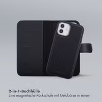 Selencia Olyn Abnehmbare Bookcase mit MagSafe Apple iPhone 12 (Pro) - Schwarz