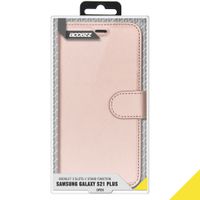 Accezz Wallet TPU Klapphülle Samsung Galaxy S21 Plus - Rosé gold